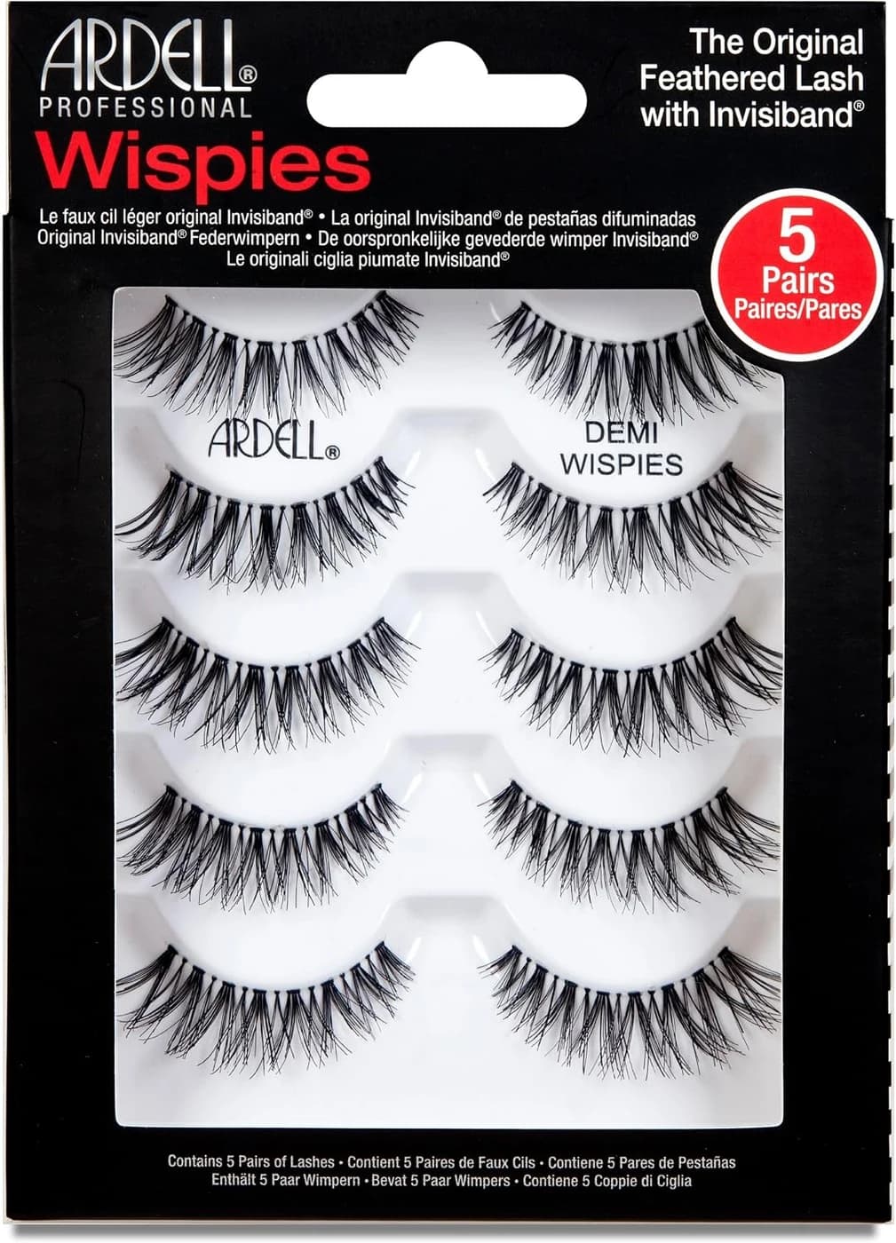 Ardell Multipack Demi Wispies False Eyelashes, Medium Volume, 6 Pairs