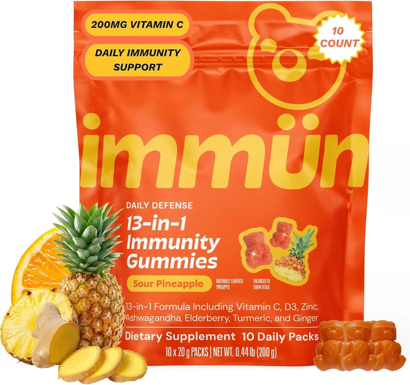 Gruns Immun 3-in-1 Immunity Gummies 20 g - 10 Pack