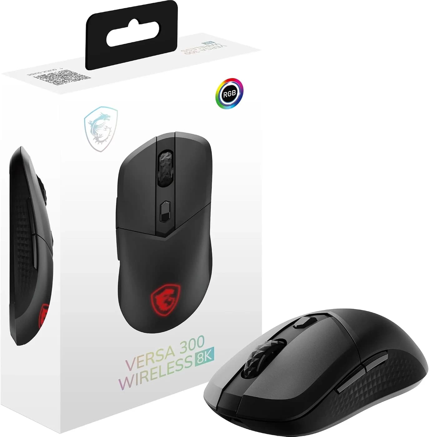 MSI Versa 300 Wireless 8K Gaming Mouse - Black