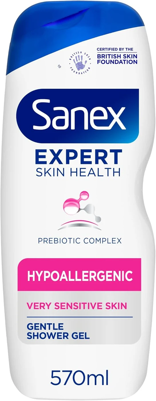Sanex Expert Skin Health Hypoallergenic Very Sensitive Skin Gentle Shower Gel 570 ml