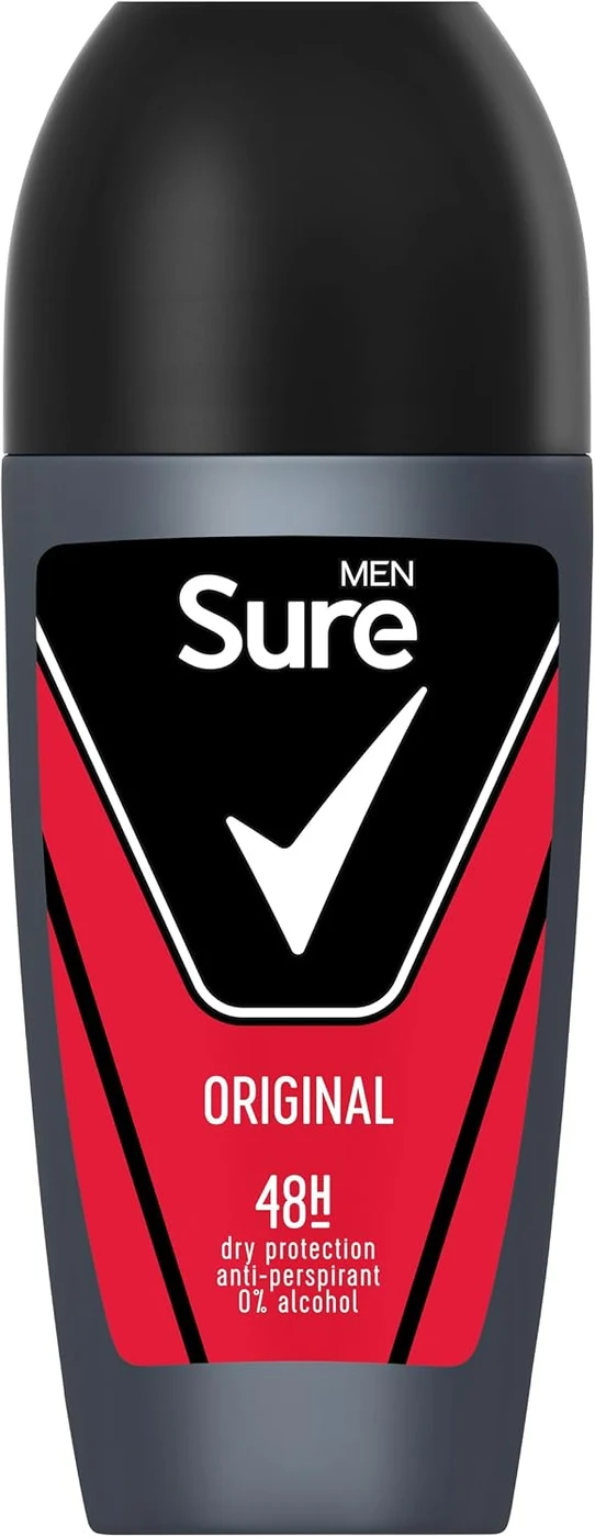 Sure Men Original Anti-Perspirant Roll On Deodorant 50 ml (Pack of 6)